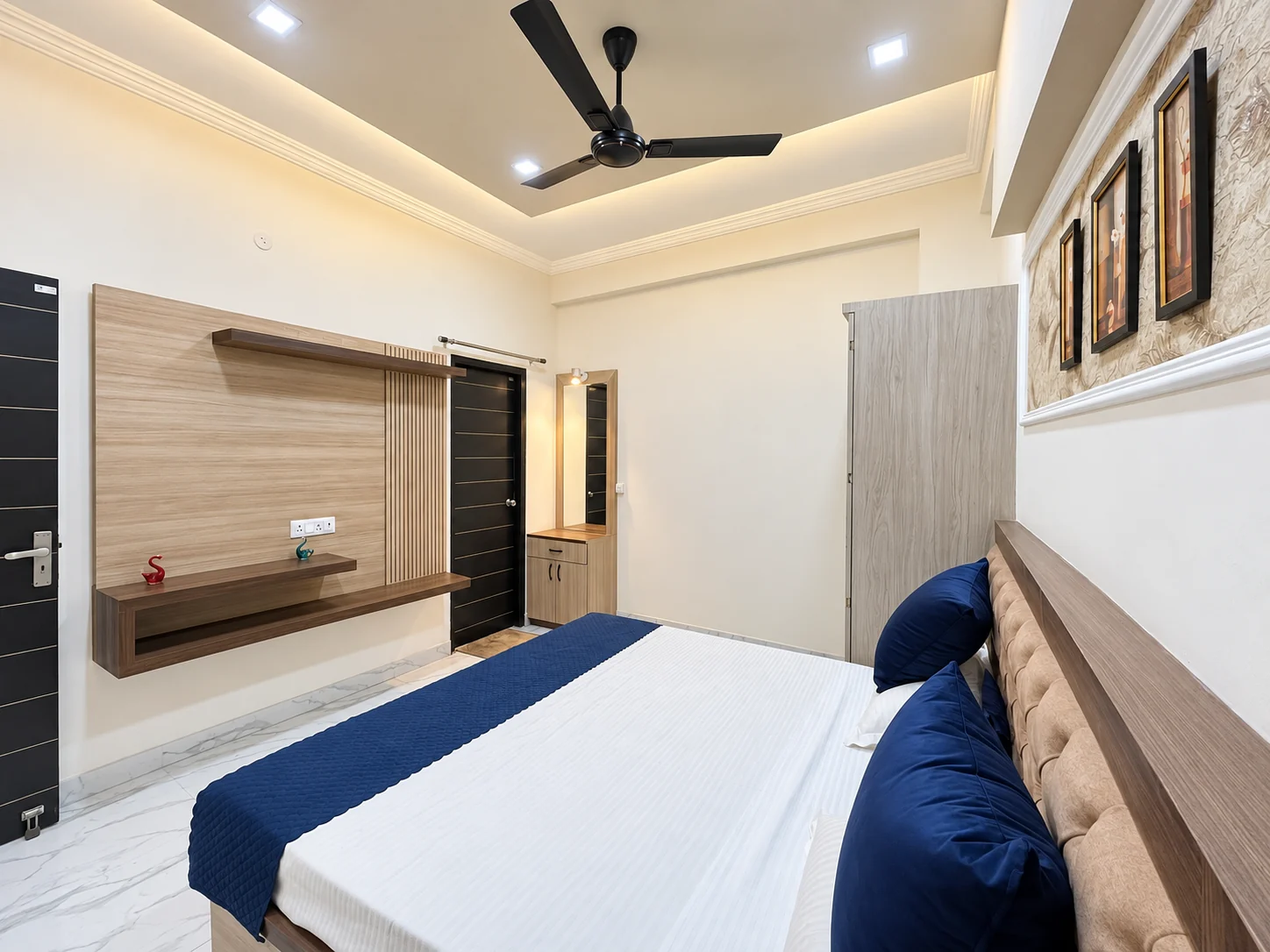 Second bedroom in the Sanskriti Kunj 840 sq. ft. flat
