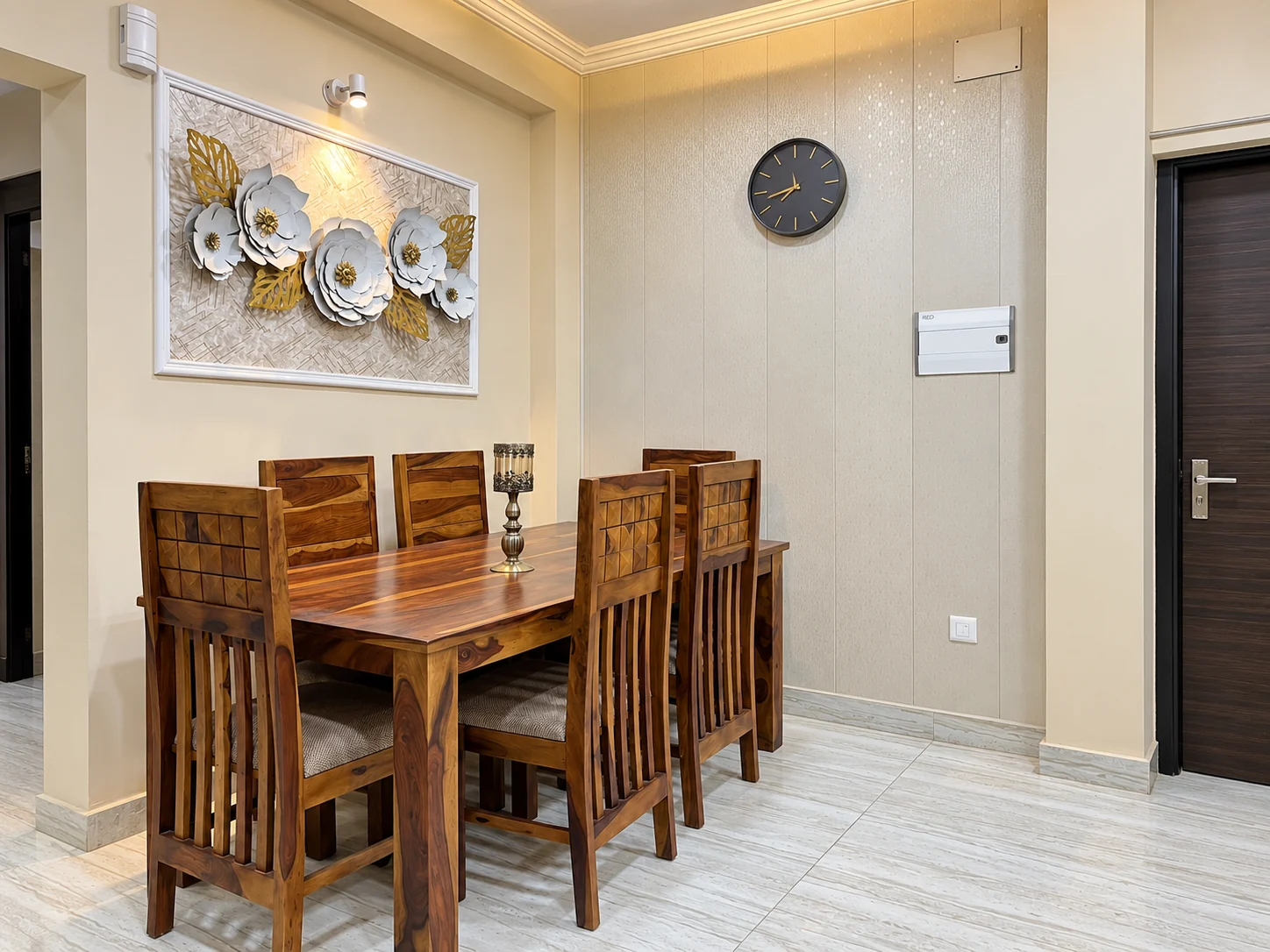 Dining space in the Sanskriti Kunj 840 sq. ft. flat
